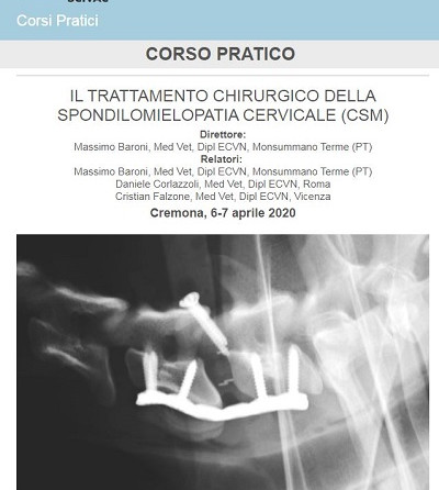 Corso Pratico Scivac: IL TRATTAMENTO CHIRURGICO DELLA SPONDILOMIELOPATIA CERVICALE (CSM)