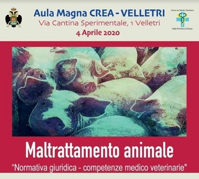 Convegno “Maltrattamento Animale” 04 aprile 2020