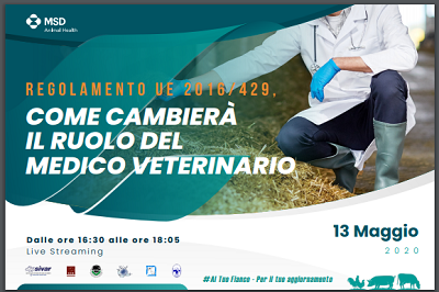 Webinar “Regolamento UE 2016/429: Come cambierà il ruolo del veterinario”, 13 maggio, ore 16.30