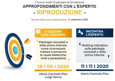 Scivac: APPROFONDIMENTI CON L’ESPERTO – RIPRODUZIONE: “Patologie neonatali e della prima infanzia: come riconoscere, trattare e prevenire le cause batteriche, virali e parassitarie”; ”Meeting interattivo sulle patologie neonatali e della prima infanzia”