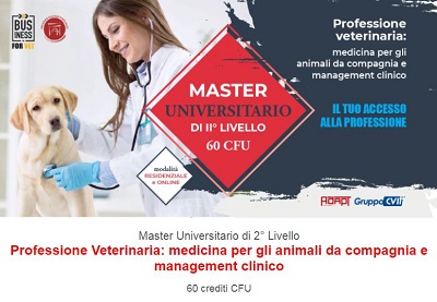 Master Universitario di 2° Liv. in Medicina per gli animali da compagnia e management clinico