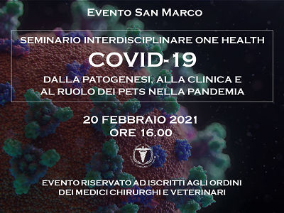 SEMINARIO INTERDISCIPLINARE ONE HEALTH COVID 19 DALLA PATOGENESI, ALLA CLINICA E AL RUOLO DEI PETS NELLA PANDEMIA