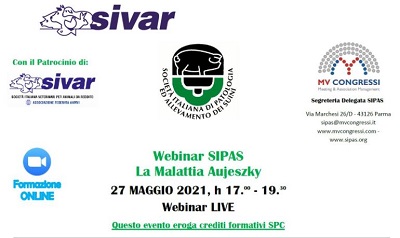 Webinar suini 27 maggio ore 17 “La malattia di Aujeszky”