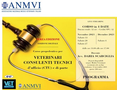 Terza edizione corso propedeutico per veterinari CTU