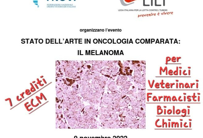 Evento formativo: “Stato dell’arte in oncologia comparata: il melanoma”.
