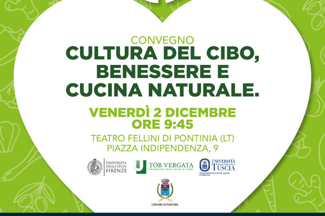 Evento formativo in presenza: “Cultura del Cibo, Benessere e Cucina naturale.”