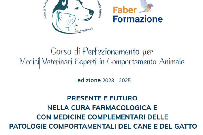 Patrocinio OMV LT – Corso di perfezionamento per MV Esperti in Comportamento Animale: “PRESENTE E FUTURO NELLA CURA FARMACOLOGICA E CON MEDICINE COMPLEMENTARI DELLE PATOLOGIE COMPORTAMENTALI DEL CANE E DEL GATTO”