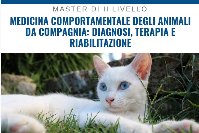 Master di II livello UNIBO: “Medicina Comportamentale degli Animali da Compagnia: diagnosi, terapia e riabilitazione”