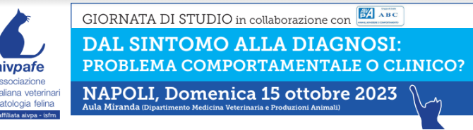 Patrocinio OMV LT – GIORNATA DI STUDIO AIVPaFe: “DAL SINTOMO ALLA DIAGNOSI: PROBLEMA COMPORTAMENTALE O CLINICO?”