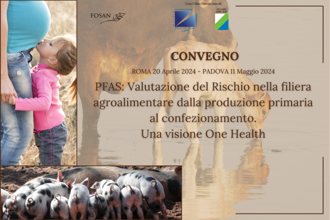 Convegno ECM – Osservatorio PFAs 2024: “PFAS: Valutazione del Rischio nella filiera agroalimentare dalla produzione primaria al confezionamento. Una visione One Health.”; 20/04 – 11/05/2024