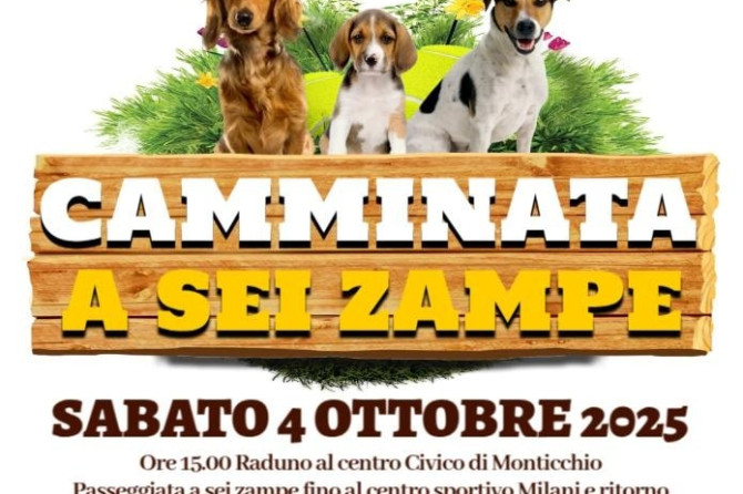 Evento sociale – Comune di Sermoneta: “Camminata a 6 zampe”; 4 OTTOBRE 2025