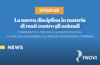 Meeting Zoom FNOVI – “La nuova disciplina in materia di reati contro gli animali. Confronto a tre voci: la Magistratura, la Polizia Giudiziaria e il Medico Veterinario Forense” – 17 luglio 2025