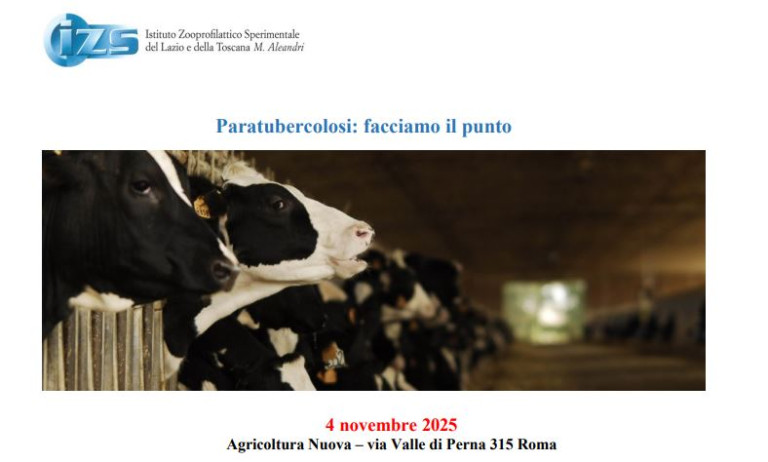 Convegno IZS LT: “Paratubercolosi: facciamo il punto” – 4 Novembre 2025