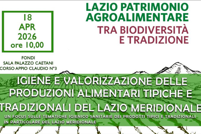 Patrocinio OMV LT- Convegno AIVI: “Igiene e valorizzazione delle produzioni alimentari tipiche e tradizionali del Lazio Meridionale” – FONDI (LT) – 18 aprile 2026