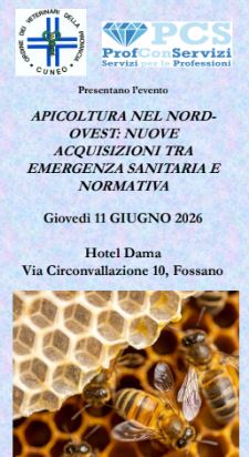 CORSO ECM “APICOLTURA NEL NORDOVEST: NUOVE ACQUISIZIONI TRA EMERGENZA SANITARIA E NORMATIVA” – 11 Giugno 2026