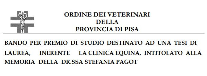 BANDO PER PREMIO DI STUDIO IN MEMORIA DELLA Dott.ssa STEFANIA PAGOT