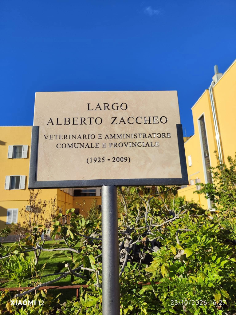 PONTINIA  INTITOLA AL DOTT. ALBERTO ZACCHEO IL PARCHEGGIO DI VIA MAMELI